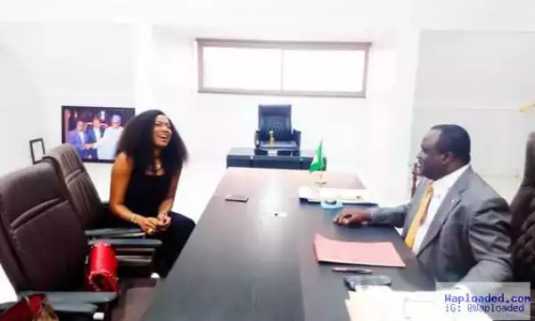 New Project Alert! Chika Ike Visits The DG Of NAFDAC [See Photos]